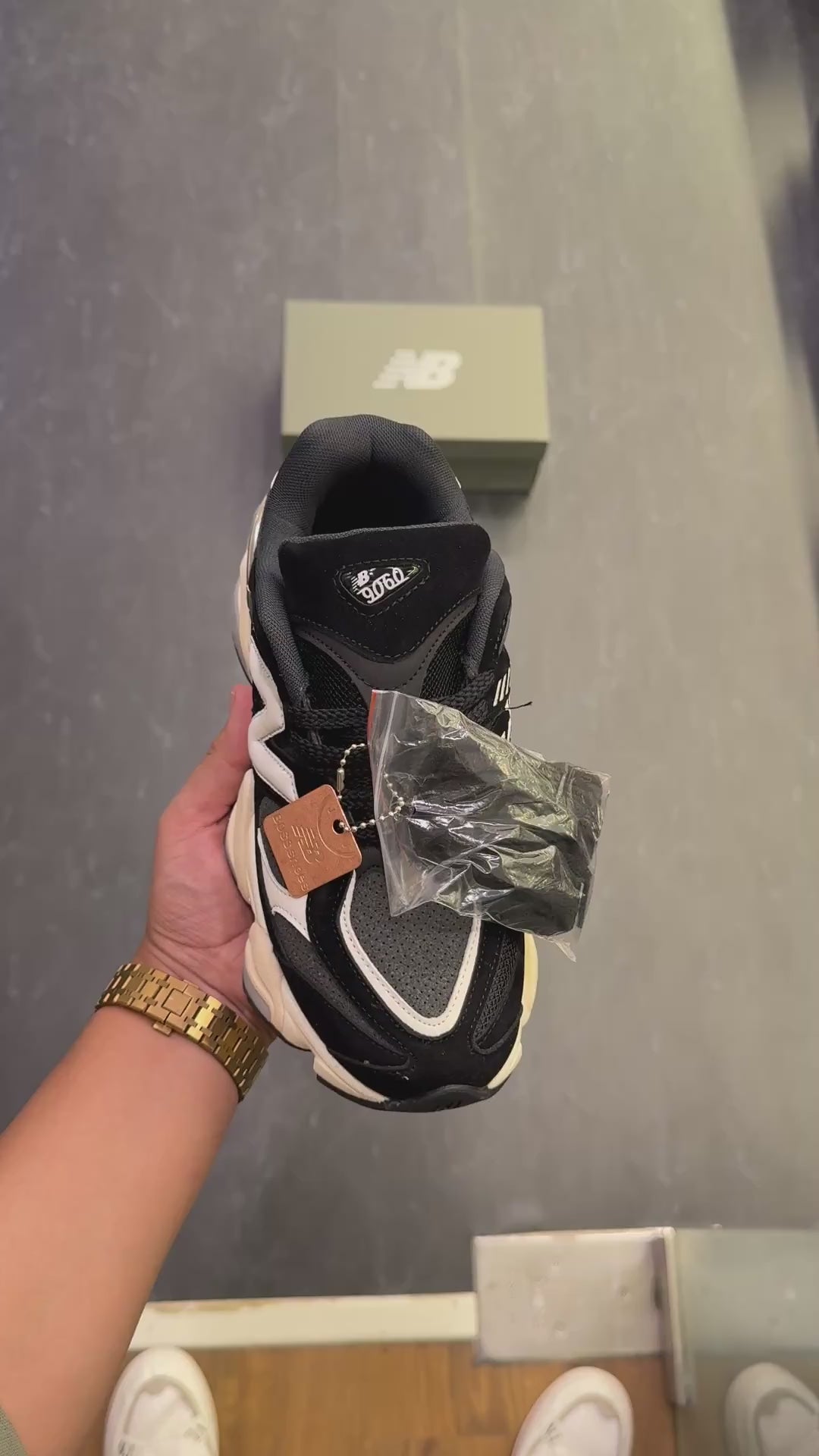 NEW BALANCE 9060 BLACK AND WHITE OREO