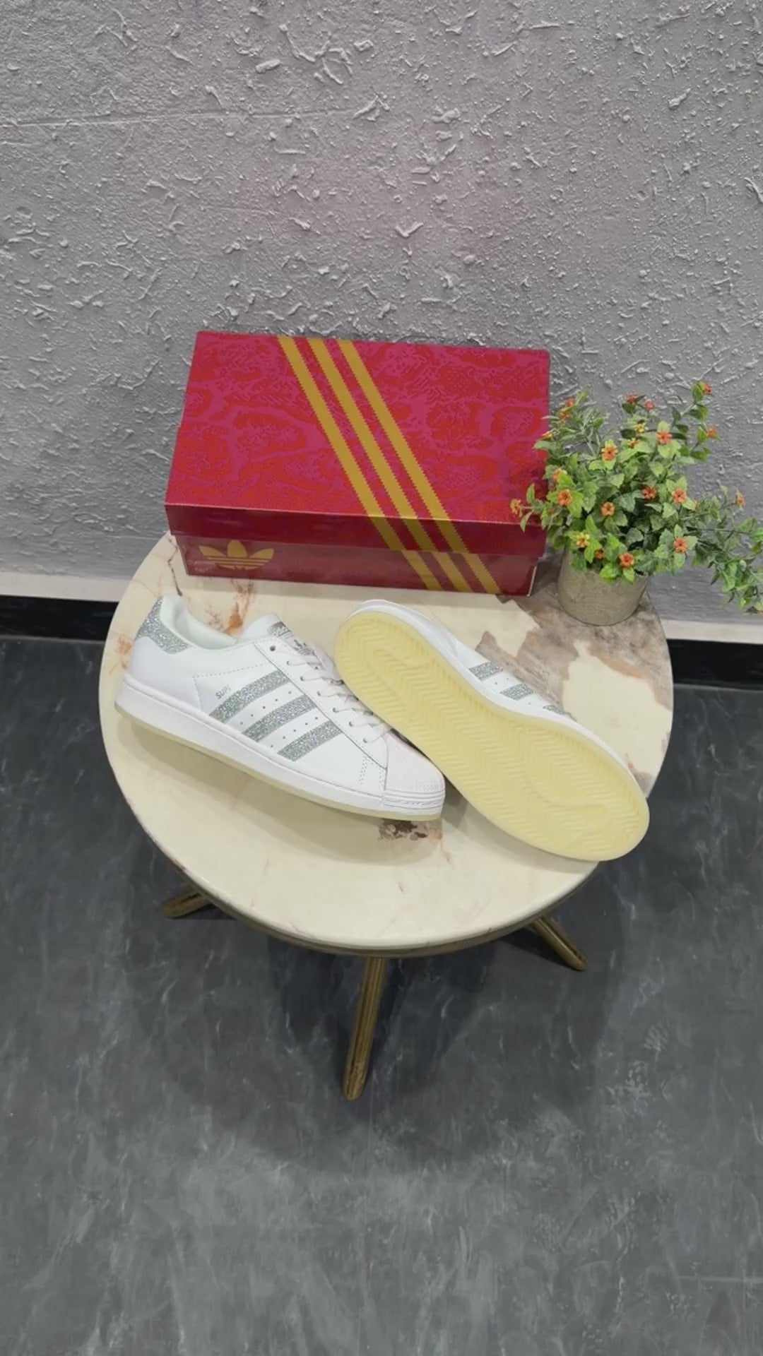 ADIDAS ORIGINAL SUPERSTAR WHITE METALIC SILVER