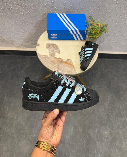 ADIDAS ORIGINALS SUPERSTAR X STUSSY KEYCHAIN BLACK