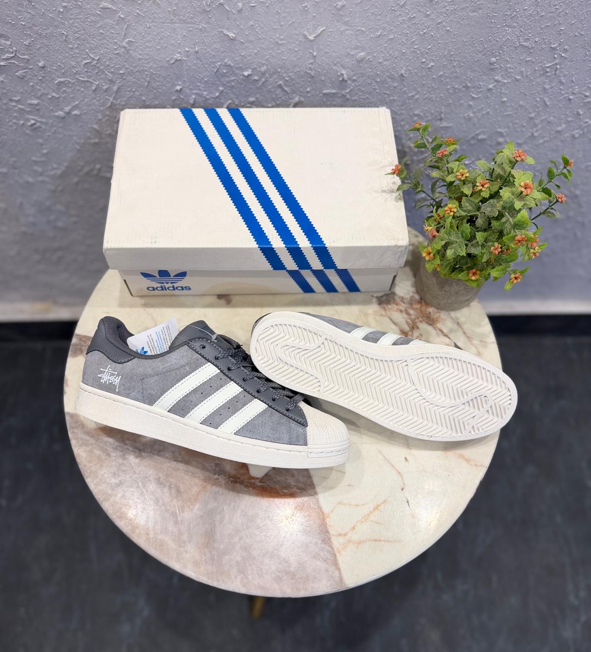 ADIDAS ORIGINAL SUPERSTAR C STUSSY GREY