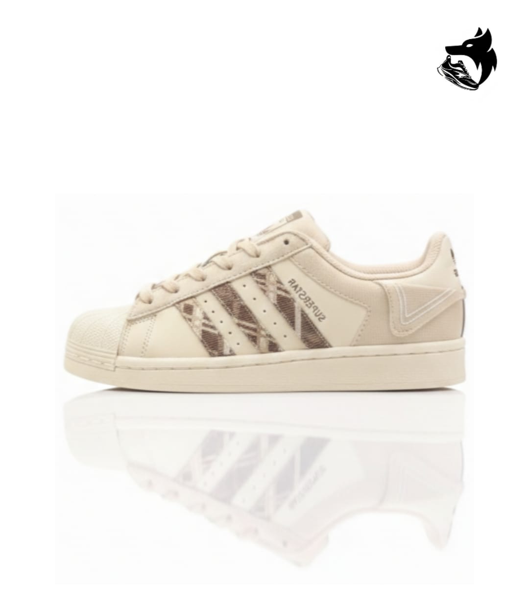 ADIDAS ORIGINAL SUPERSTAR BROWN BUTTON