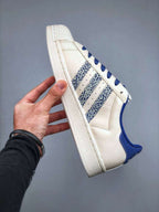 ADIDAS ORIGINAL SUPERSTAR WHITE BLUE STUSSY