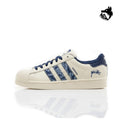 ADIDAS ORIGINAL SUPERSTAR WHITE BLUE STUSSY