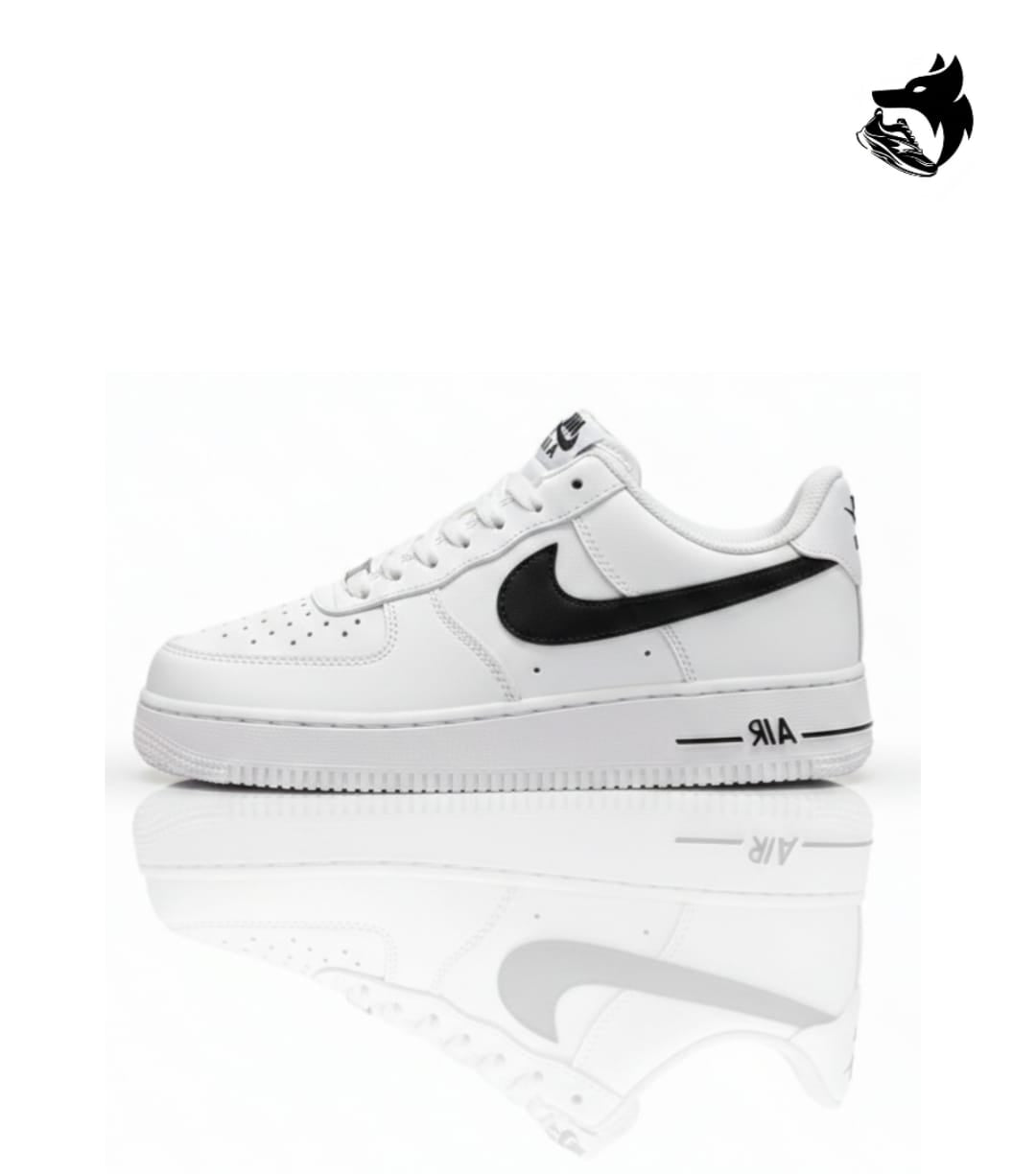 NIKE AIRFORCE ONE BLACK SWOOSH