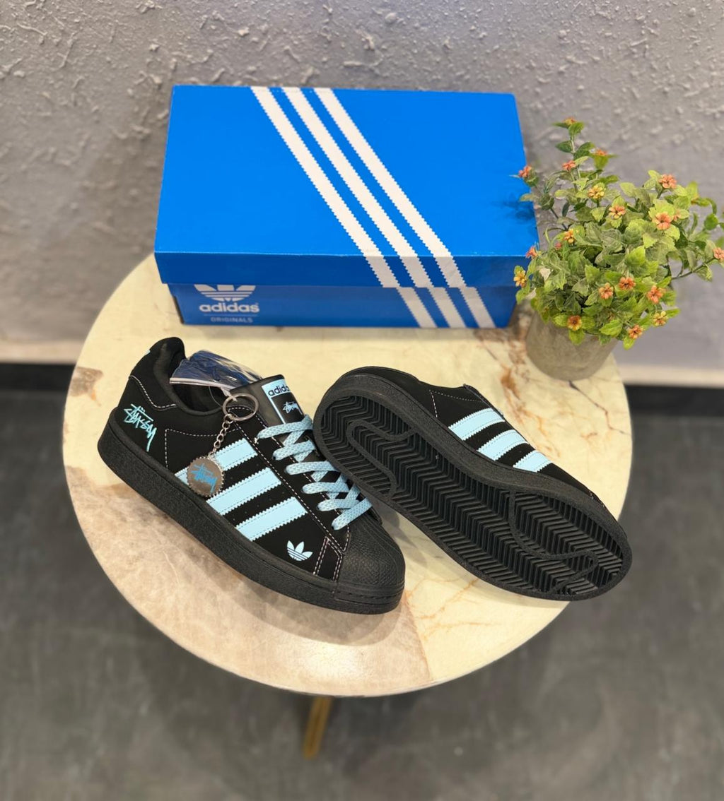 ADIDAS ORIGINALS SUPERSTAR X STUSSY KEYCHAIN BLACK