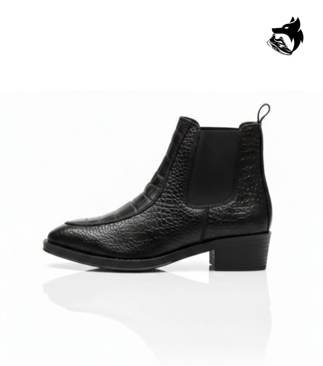 ZARA CROCO SNAKE LEATHER  CHELSEA BOOTS