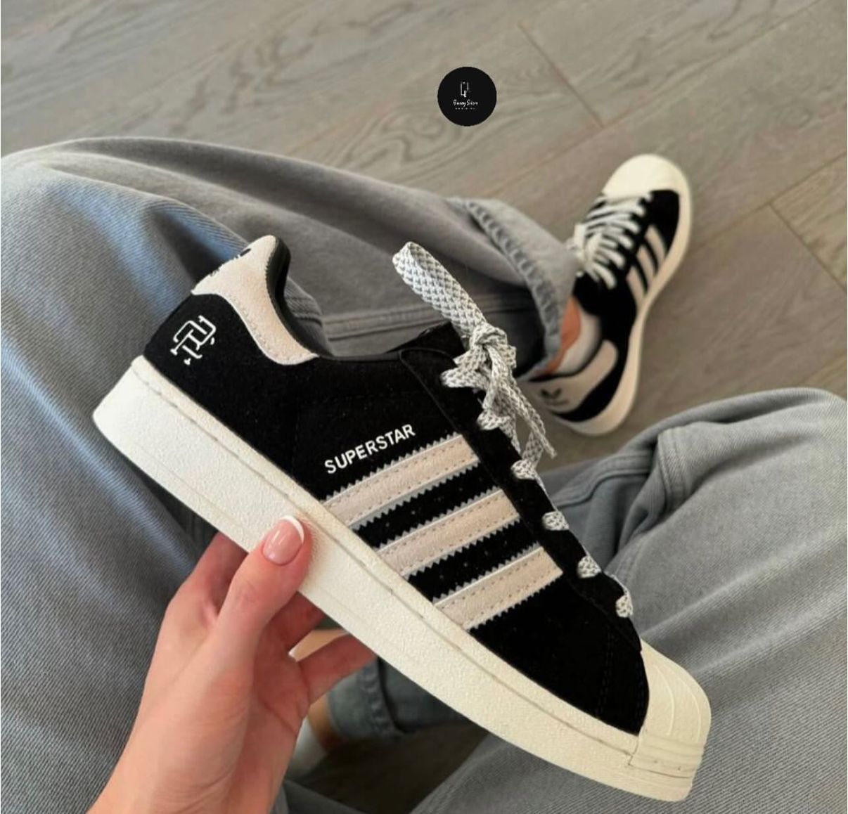 ADIDAS ORIGINALS SUPERSTAR BLACK SUEDE